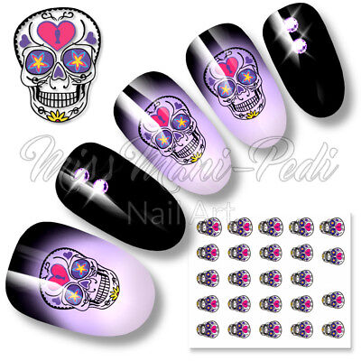 Nail Water Decals Transfers Stickers Halloween Day of the Dead Sugar Skulls K311