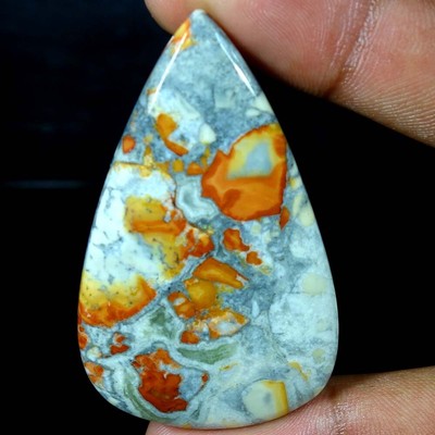 82.25Cts 100% Natural Designer Crazy Lace Pear Cab Rare Loose Gemstone 34x55x5mm