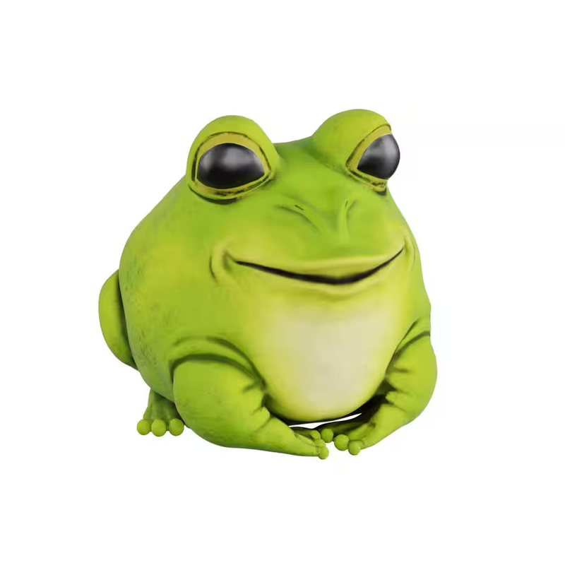 Frog Statue Polyresin Outdoor Lawn Ornament Whimsical Yard Decor Durable