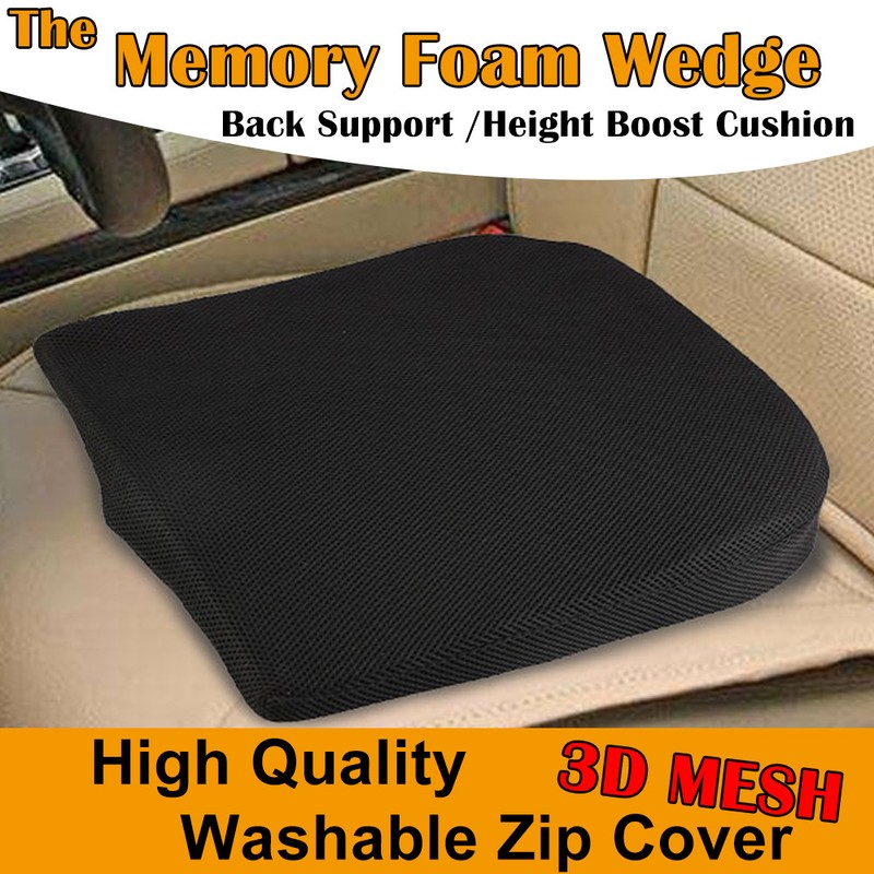 Memory Foam Wedge Car Seat Chair Cushion Lower Base Posture