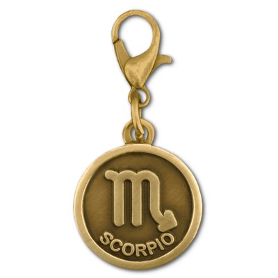 PinMart's Antique Gold and Silver Scorpio Zodiac Scorpion Symbol Charm