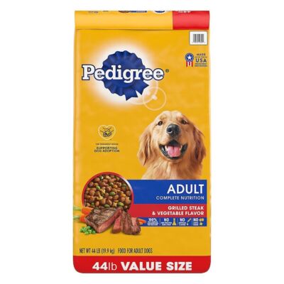 Pedigree Adult Complete Nutrition Dry Dog Food with Grilled Steak & Vegetable...