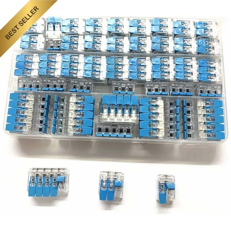 75 Pcs Lever Nut Assortment Splicing Connector Kit, Compact Splicing Connectors,