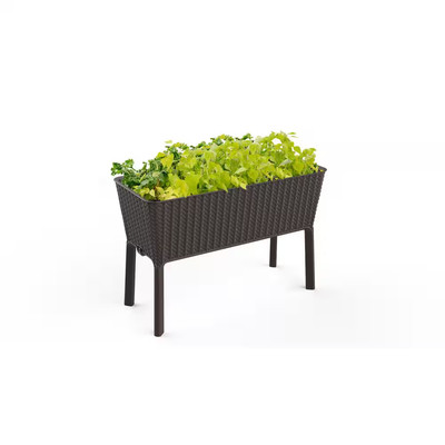 easy grow 44.9 in. w x 29.8 in. h brown raised garden bed