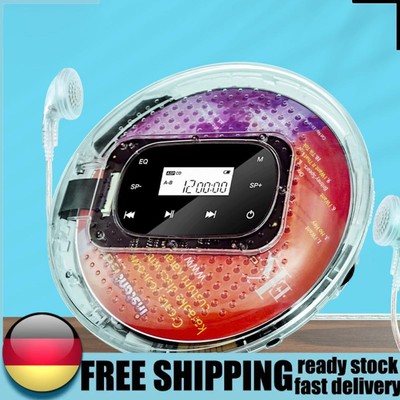Digital Display CD Walkman Support TF Card Personal CD Player 5 EQ Sound Effects