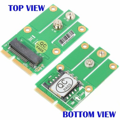SUPERPLUS M.2 NGFF Key B to Mini PCI-E Adapter w/ SIM Card for CDMA GPS LTE