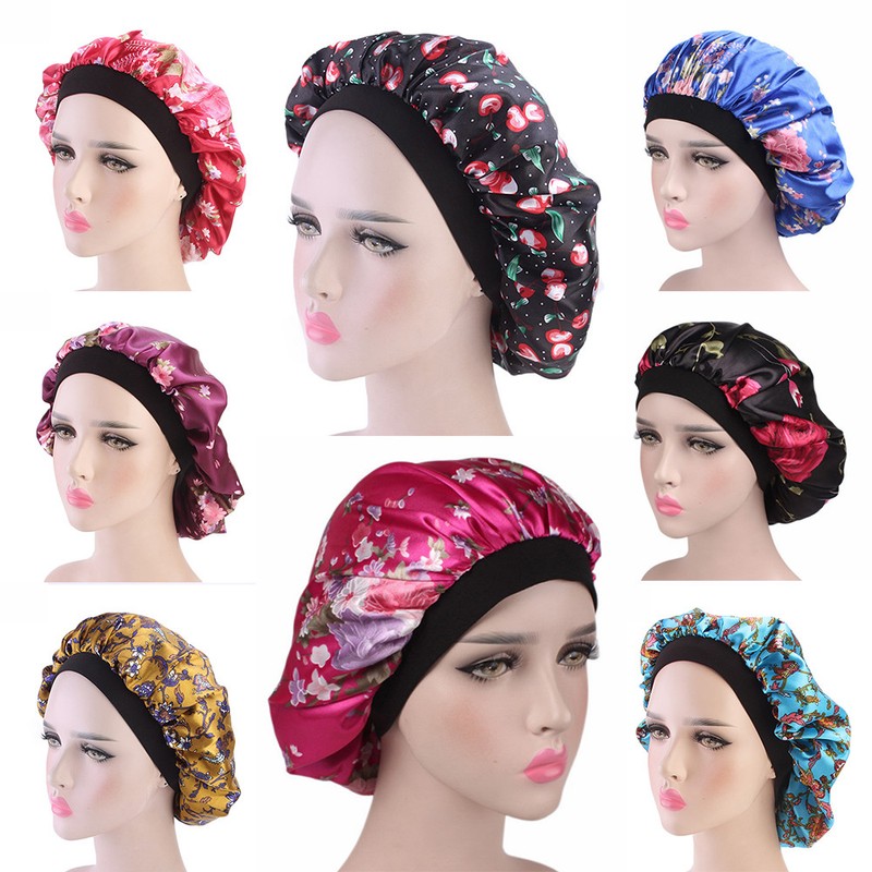 Wide Band Elastic Turban Head Wraps Chemo Cap Night Sleep Hat