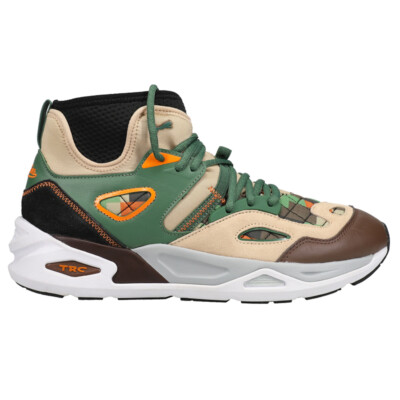 Puma Black Fives X Trc Blaze High Top  Mens Beige, Brown, Green Sneakers Casual