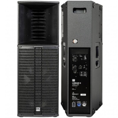 HK AUDIO LINEAR 9 210 LTA 2000w Total Peak Active Long Throw PA Speaker Pair