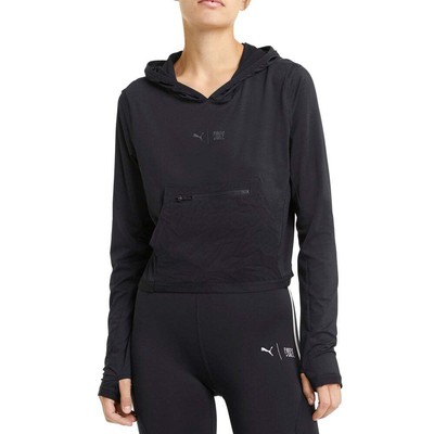 

Puma X First Mile Hoodie Pullover Hoodie Женская черная повседневная верхняя одежда 520248-01, Черный