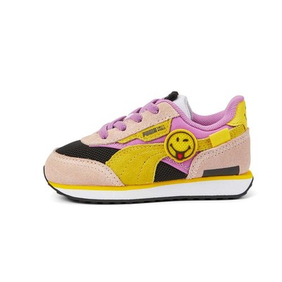 

Puma Future Rider Smileyworld Ac Inf Girls Розовые кроссовки Повседневная обувь 38613602, Розовый, Puma Future Rider Smileyworld Ac Inf