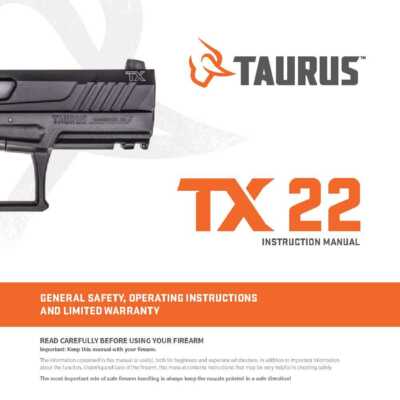 Taurus TX 22 Owner's Instruction Manual - NEW Comb Bound Color Copy