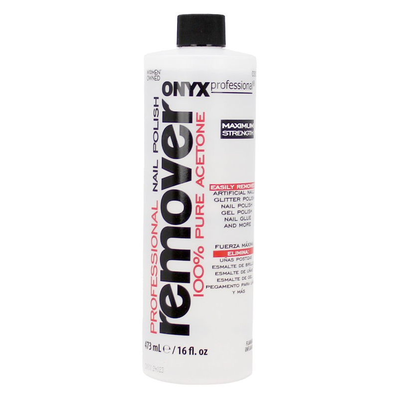 Onyx Professional 100% Pure Acetone Nail Polish Remover, 16 Fl Oz