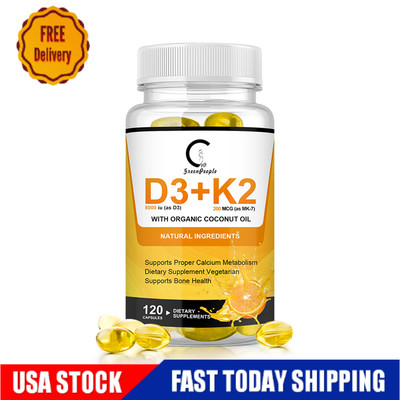 Vitamin K2 D3 Vitamin Supplement - Boost Immunity & Heart Health - 120 Pills
