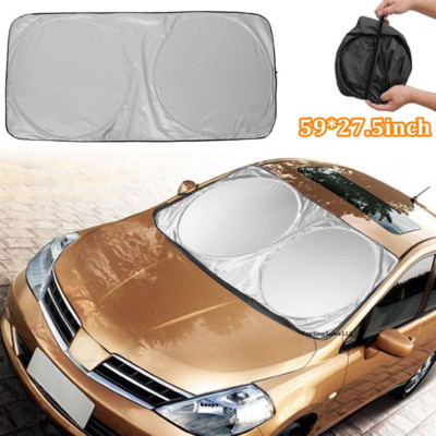 Foldable Jumbo Extra Large Sun Shade Truck Van Car Windshield Visor Block Cover