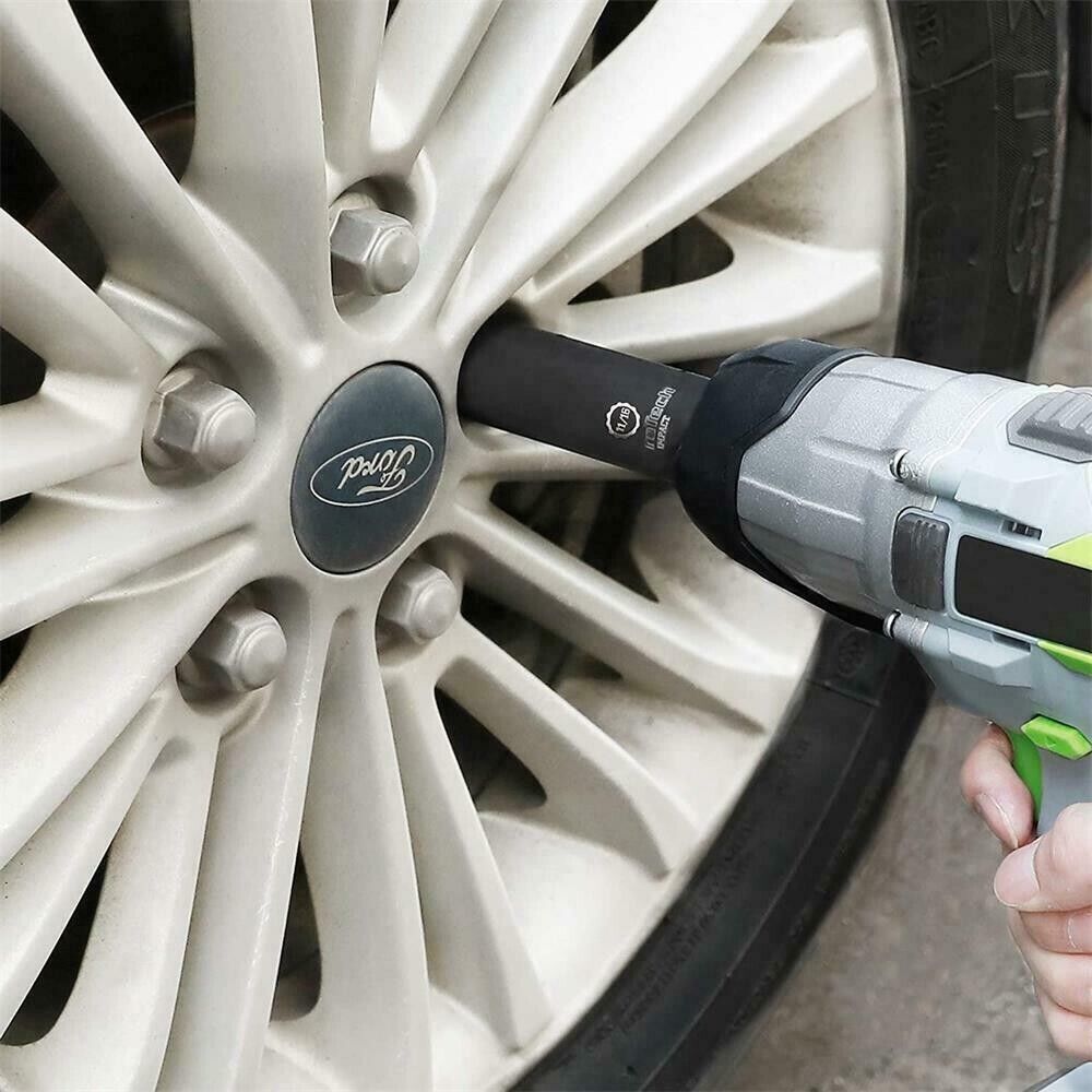 DURATECH 38PCS Impact Socket Set 1/2" 3/8" Drive Deep ShallowS ockets Metric SAE