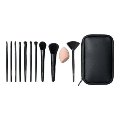 e.l.f. Full Face & Eye Makeup Brush Set with Travel Case