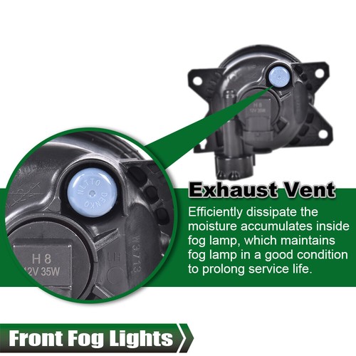 Clear Bumper Fog Lights Driving Lamps Left+Right Fit For 2018-2020 Honda Fit