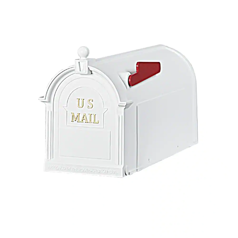 Mailbox Large Plastic Post Mount USPS Approved Outdoor Mailbox Rustproof Durable
