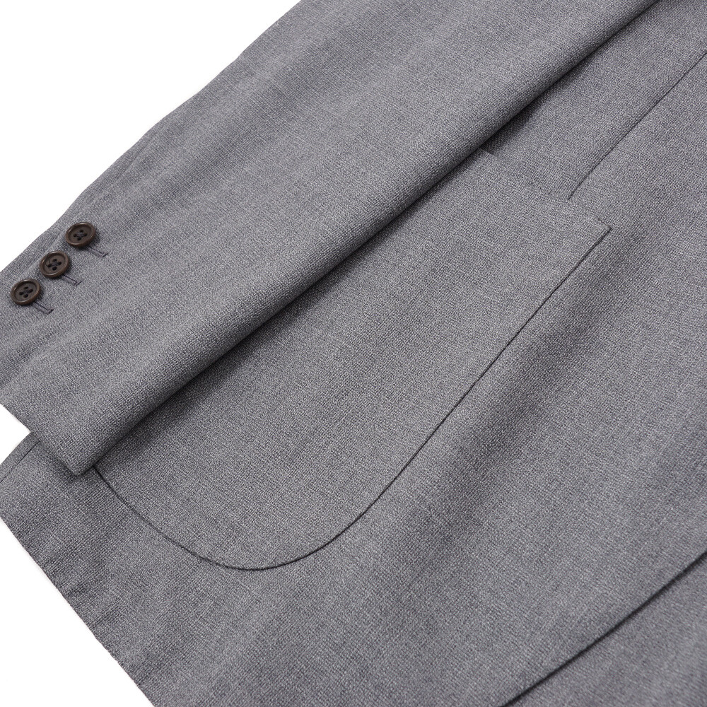 Pre-owned Belvest $2195  Soft-constructed Lightweight Gray Wool Sport Coat 42 R