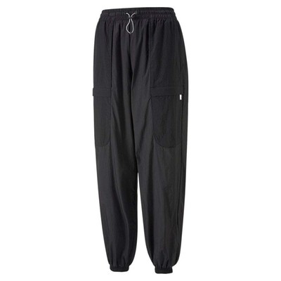 

Puma Infuse Woven Cargo Pants Женские черные повседневные спортивные штаны 53610601, Черный, Puma Infuse Woven Cargo Pants