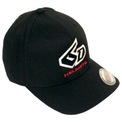 6D Helmets - Logo Flexfit Unisex Lightweight Snapback Casual Hat - Black/White