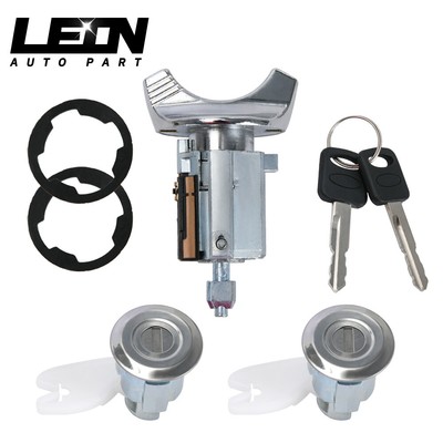 Ford F&E-Series Ignition Switch Lock Cylinder+Pair (2)Door Lock Cylinder W/2 Key