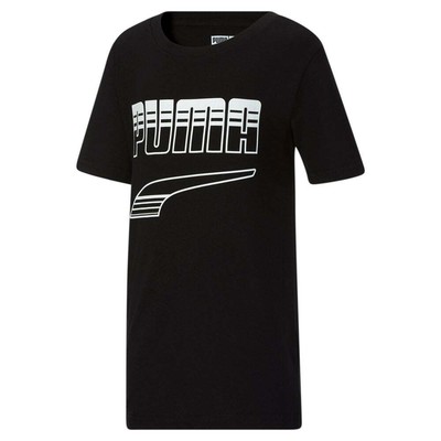 

Футболка с круглым вырезом и короткими рукавами Puma Rebel Pack для мальчиков, размер , повседневная, Черный, Puma Rebel Pack Graphic Crew Neck Short Sleeve T-Shirt Youth