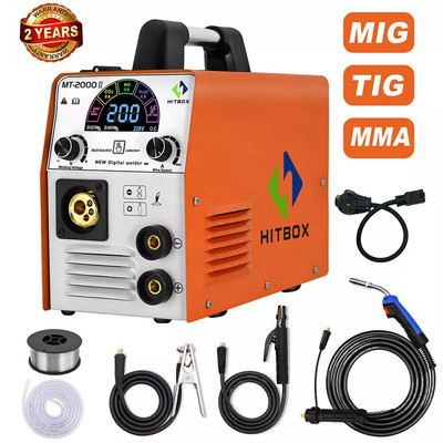 4 in 1 MIG Welder Gasless Gas ARC TIG MIG Welding Machine W/Tig Torch 110V/220V