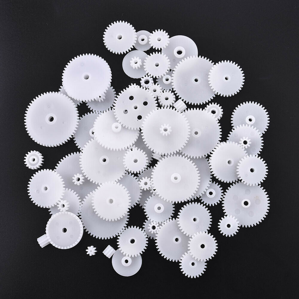 58Pcs Modulus 0.5 Assortment DIY RC Car Robot Toy Motor Upgrade Plastic Gear D