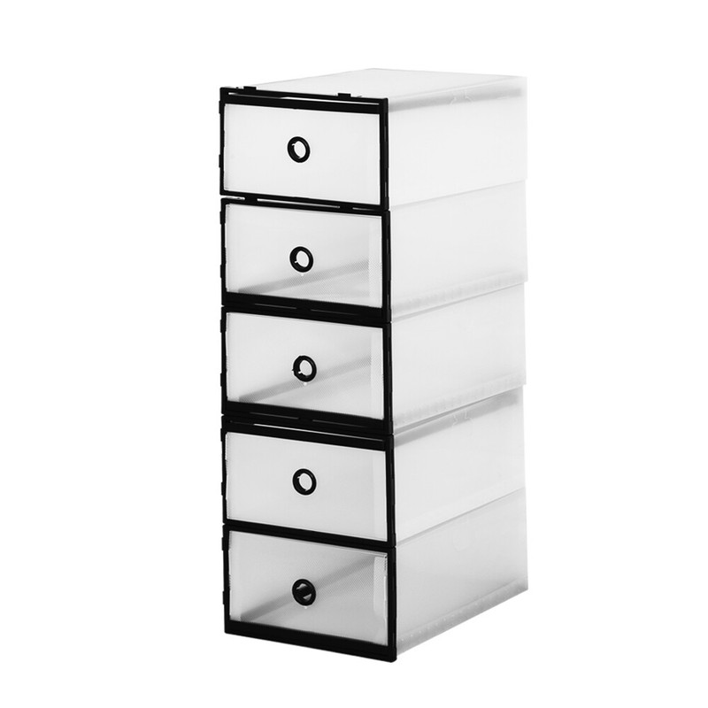 5er Schuhbox Schuhkarton Schuhaufbewahrung Organizer Sortierbox Boxen MK Toll