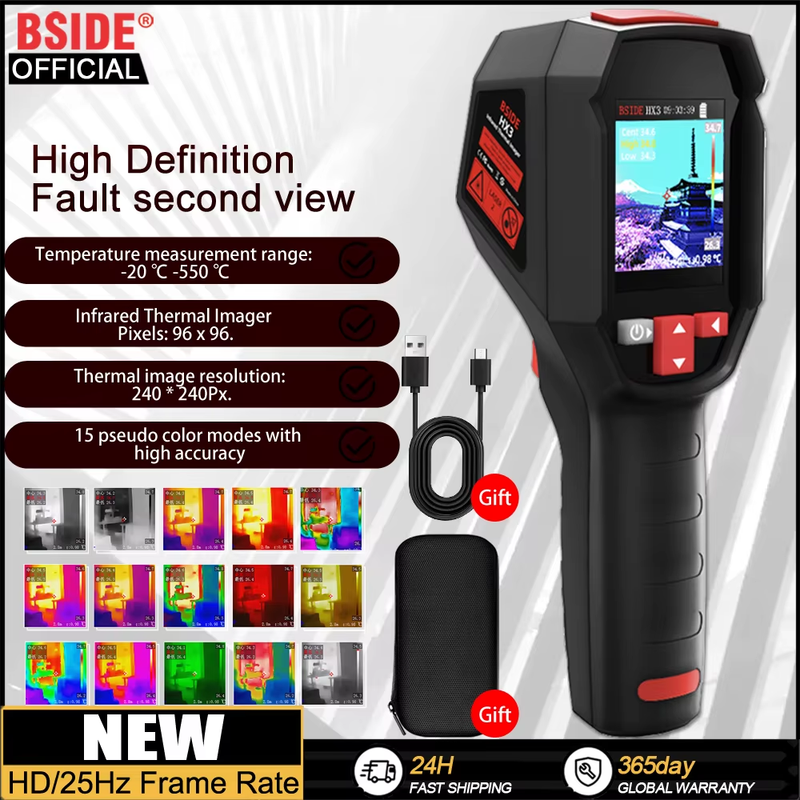 NEW Thermal Imager Camera HX1 HX3 Laser Thermographic HD Resolution For Circuit