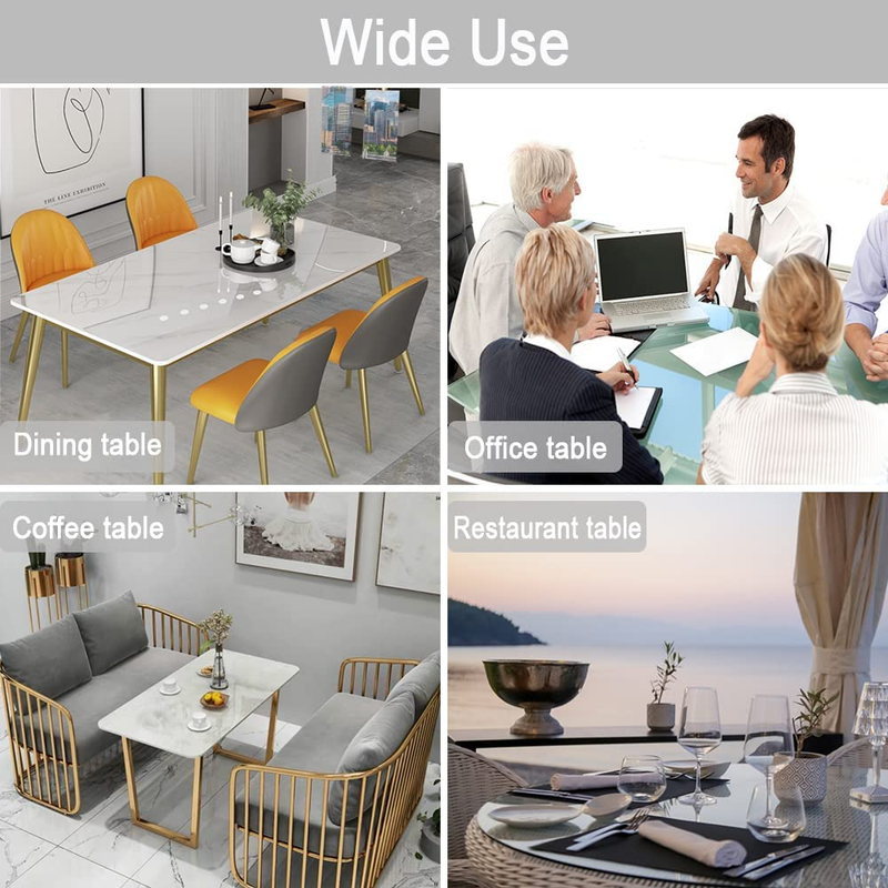 Extremely Soft Glass Table Top Bumper, anti Slide and Scratch for Glass Table, T