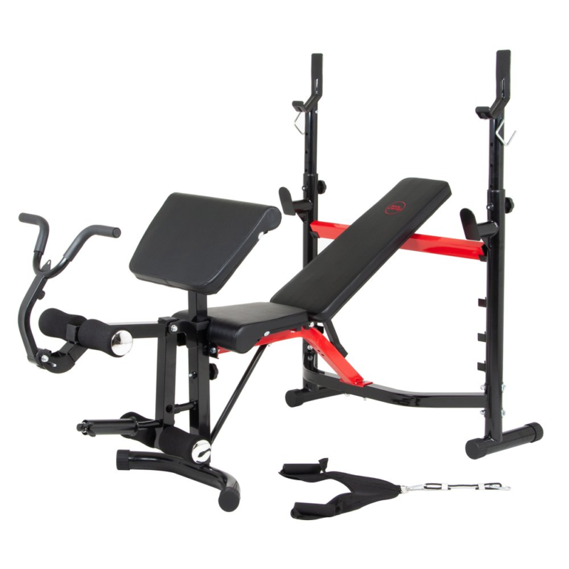 Body Champ BCB5268 Olympic Weight Bench with Arm Curl and Curl Bar Attachment, 3