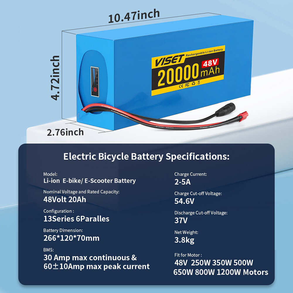 24V 36V 48V Lithium Battery 10Ah 14Ah 20Ah 30Ah ebike Electric Bicycles Battery