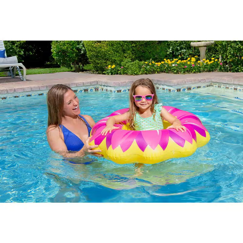 Baby Pool Float Flower Swim Float Seat 34 in Infant Toddler 8 to 24 Months Vinyl