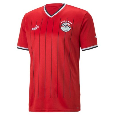 

Мужские футбольные майки Puma Egypt Home 2223 с коротким рукавом и V-образным вырезом, размер  766, Красный, Puma Egypt Home 2223 Replica V Neck Short Sleeve Soccer Jersey