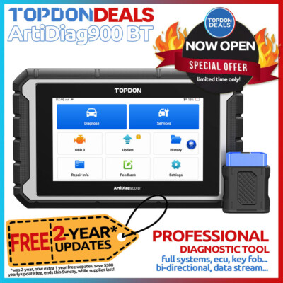 2024 Topdon Artidiag 900bt PRO Car OBD2 Scanner Diagnostic Tool TPMS Coding PLUS