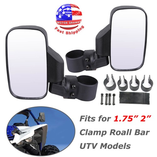 1.75” Side & Rear View Mirrors Set For Polaris Ranger RZR 800 900 1000 S 900 UTV eBay