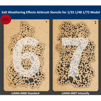 LIANG-0007 Intensify Salt Weathering Effect Airbrush Stencil for 1/32 1/48 1/72