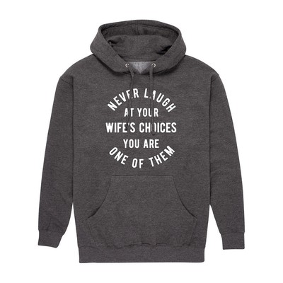 

Мужская толстовка с капюшоном для мгновенного сообщения Wifes Choices, Charcoal heather