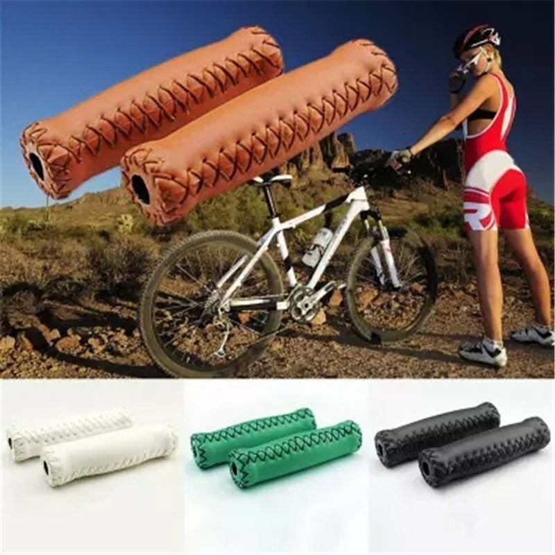leather bike handle grips