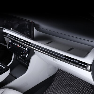 Hyundai Tucson 2025 карбон Fiber ABS Central Торпедо Frame Trim Крышка