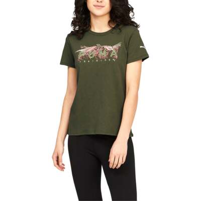 

Женские повседневные топы Puma Palms Tee Inf размера  67136332, Зеленый