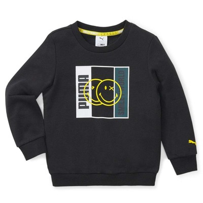 

Толстовка с круглым вырезом Puma Sw X Graphic для мальчиков, молодежная, черная 67035201, Черный