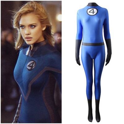 Fantastic Four Invisible Woma Costume Cosplay Bodysuit Ver2 For Kids Adult Handm