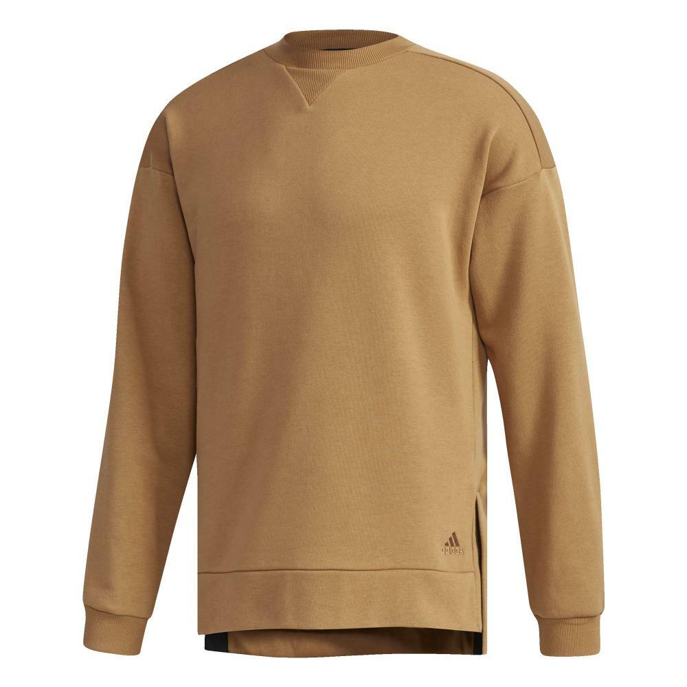 FELPA ADIDAS UOMO DH3979 BL SW TOP RAWDES DESBRU SWEATSHIRTS MARRONE BROWN