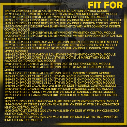 Ignition Control Module ICM FOR Chevrolet GMC 1500 C/K 2500 3500 Pickup LX340 EA