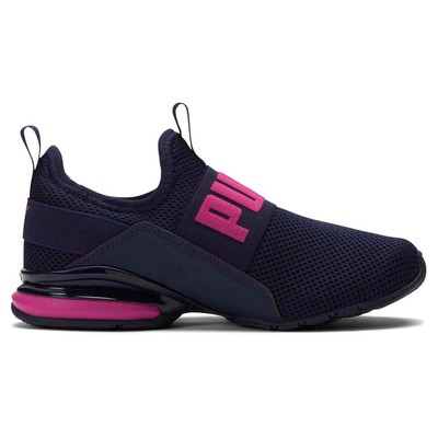 Puma Axelion Slip On Wide Training Женские синие кроссовки Спортивная обувь 37834106