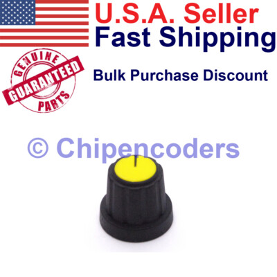 Potentiometer or Rotary Switch Knob 6mm ¼  Push On Taper 19mm Base / 14mm Top